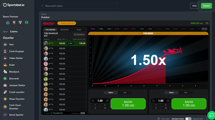 Sportsbet.io Aviator Oynama Adımları